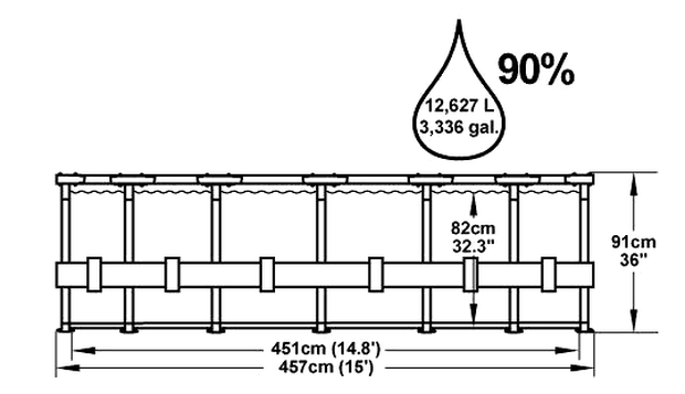 Bazen bestway 457 cm x 91 cm