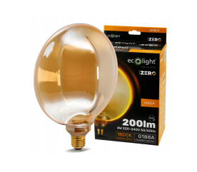 Dekorativní LED žárovka E27 4W 200lm G188 Amber Retro - řada ZERO