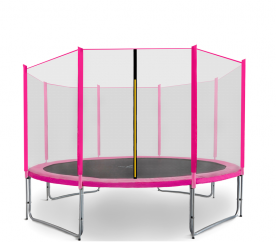 Aga SPORT PRO Trampolína 366 cm Pink + ochranná síť