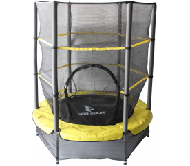 Aga Dětská trampolína 140 cm Yellow + ochranná síť