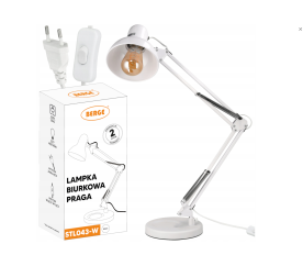 Stolní lampa XL Praga 1xE27 LED bílá