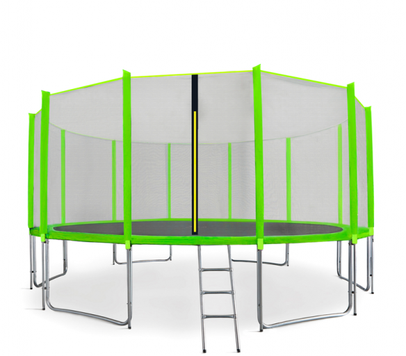 Aga SPORT PRO Trampolína 500 cm Light Green + ochranná síť  + žebřík + kapsa na obuv