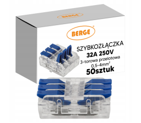 Sada 50x 3stopých 4mm přímých elektrických rychlospojek