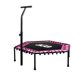 Aga FITNESS Trampolína 130 cm Růžová + madlo