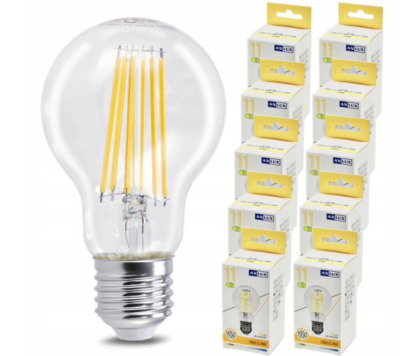 10x LED žárovka E27 - 11W - 1540lm - teplá bílá