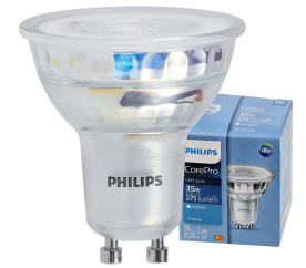 LED žárovka Philips GU10 - 3,5 - 275Lm 36° - neutrální bílá 4000K - CorePro Premium