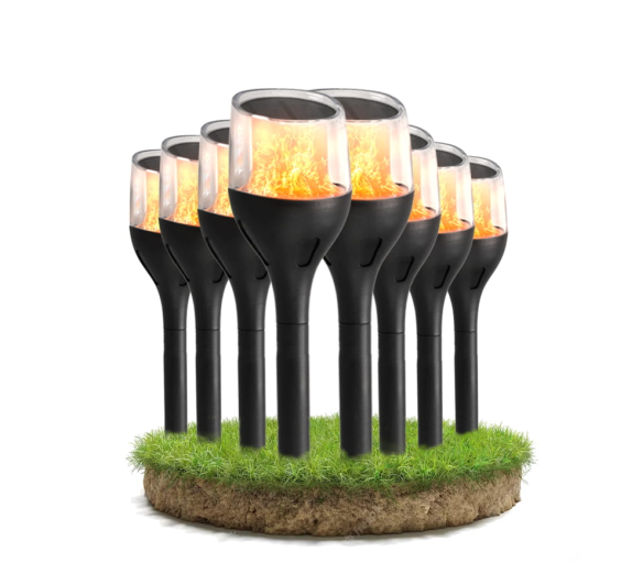 8x LED solární lampa FLAME 65cm Eco Light