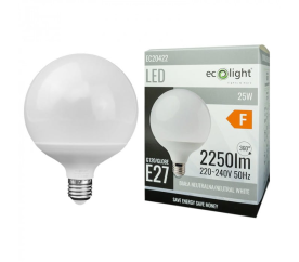 LED žárovka - E27 - 25W - G120 - neutrální bílá