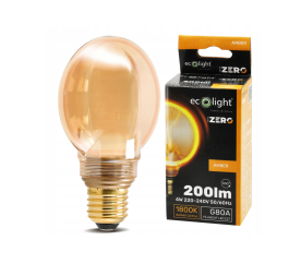 Dekorativní LED žárovka E27 4W 200lm G80 Amber Retro - řada ZERO