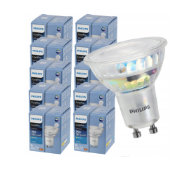 10x LED žárovka Philips GU10 - 4W-345 Lm - teplá bílá 36° 2700K Premium