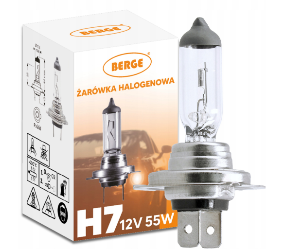 2x H7 Halogenová žárovka 12V 55W Teplá barva 3200K - SADA 2 ks.