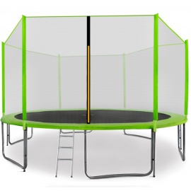 Aga SPORT PRO Trampolína 400 cm Light Green + ochranná síť  + žebřík + kapsa na obuv