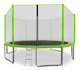 Aga SPORT PRO Trampolína 400 cm Light Green + ochranná síť  + žebřík + kapsa na obuv