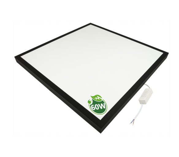 LED panel povrchový černý - 60x60 - 60W - neutrální bílá