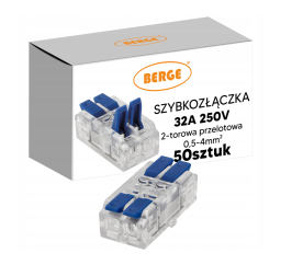 Sada 50x 2stopých 4mm přímých elektrických rychlospojek