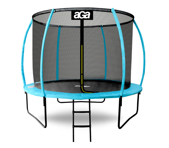 Aga SPORT EXCLUSIVE Trampolína 250 cm Světle modrá + ochranná síť + žebřík