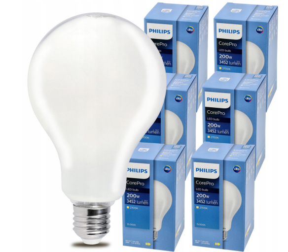 6x LED žárovka Philips E27 - 23W - 3452lm - 2700k Corepro Premium