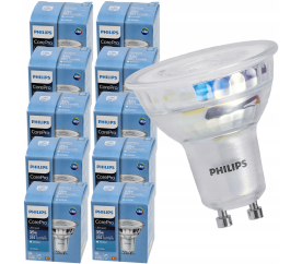 10x LED žárovka Philips GU10 - 3,5W - 255Lm 36° - teplá bílá 3000K - CorePro Premium - SET