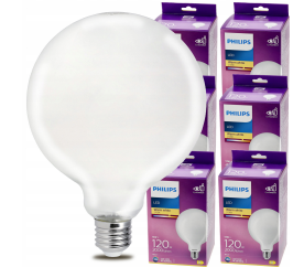 6x LED žárovka Philips E27 - 13W - 2000lm - 2700k velká koule - SET