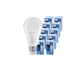 10x LED žárovka Philips E27 - 13W - 1521 lm - studená bílá 6500K - CorePro Premium A60 - SET