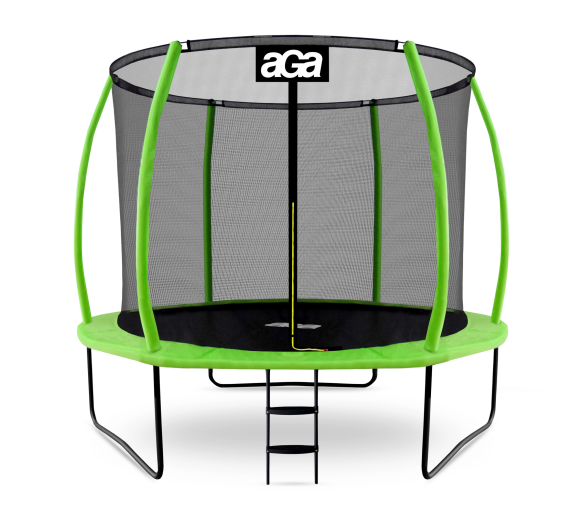 Aga SPORT EXCLUSIVE Trampolína 305 cm Světle zelená + ochranná síť + žebřík