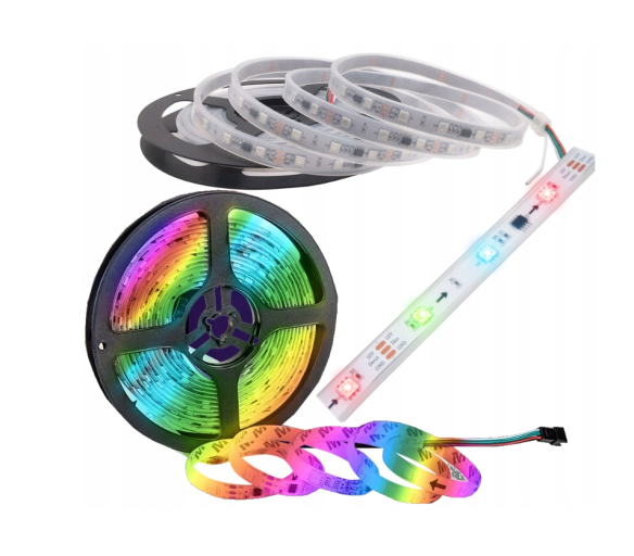 Digitální pásek LED - RGB - IP20 - 5m - duhový efekt