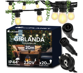 Zahradní girlanda 20m + 41x 1W LED žárovka