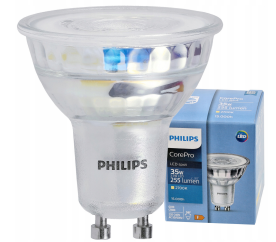 LED žárovka Philips GU10 – 3,5W – 255Lm – teplá bílá 2700K – CorePro Premium