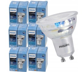 6x LED žárovka Philips GU10 - 3,5W - 255Lm 36° - teplá bílá 3000K - CorePro Premium - SET