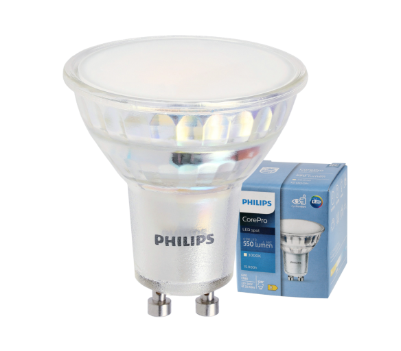 LED žárovka Philips GU10 -  4,9W -  550 Lm -  teplá bílá -  CorePro Premium