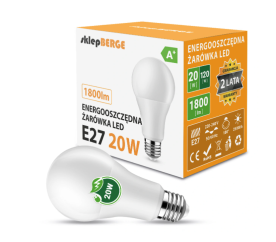 LED žárovka - E27 - A80 - 20W - 1800Lm - neutrální bílá