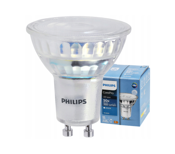 LED žárovka Philips GU10 - 4W - 350 Lm 36° - neutrální bílá - CorePro Premium