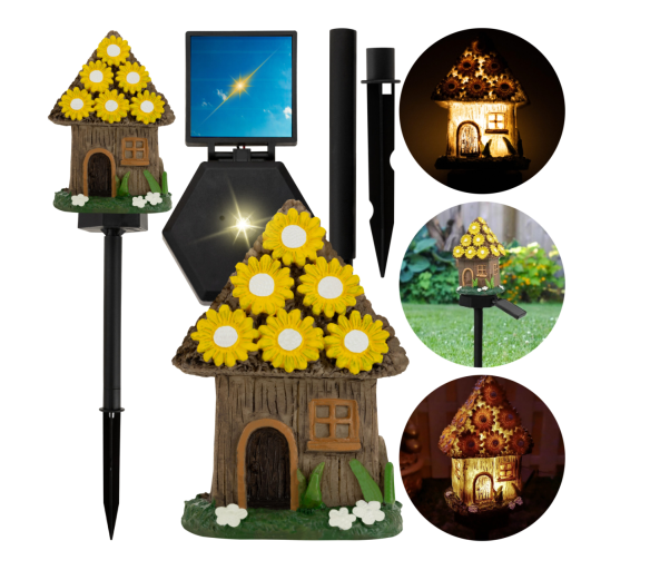 LED solární zahradní svítidlo FAIRY HOUSE dekorativní zapuštěné