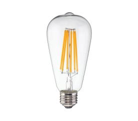 LED žárovka E27 filament ST64 8W teplá bílá