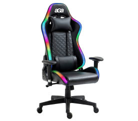 Aga Herní židle s RGB podsvícením Černá