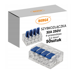 Sada 50x Drátová elektrická rychlospojka 32A 4cestná 0,2-4mm